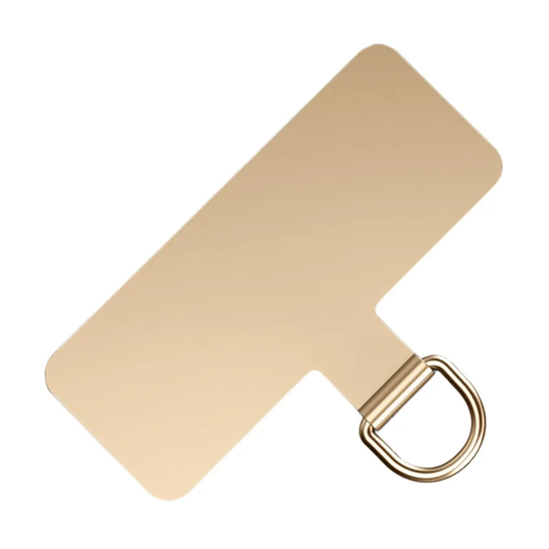 Cell Phone Lanyard Pad Safety Stainless Steel Phone Lanyard Patch - Champagne Gold