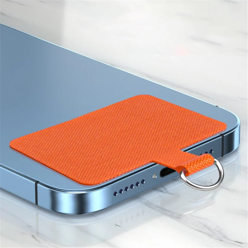 Telefoon Lanyard Tab Patch Nylon+TPU Veiligheid Telefoon Lanyard Connector - Oranje