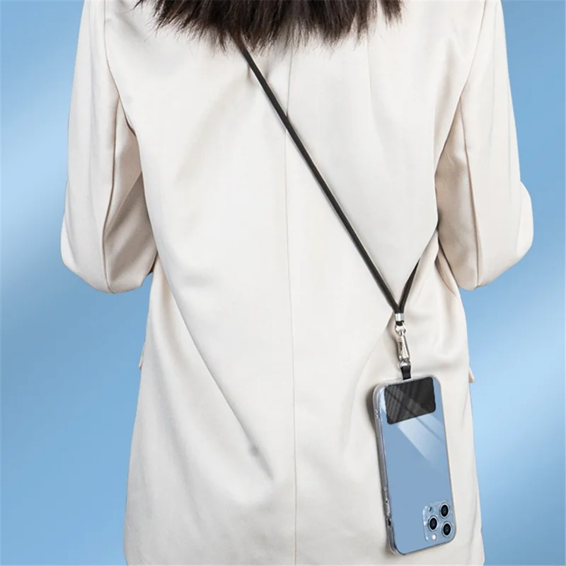 Telefoon Lanyard Tab Patch Nylon+TPU Veiligheid Telefoon Lanyard Connector - Oranje