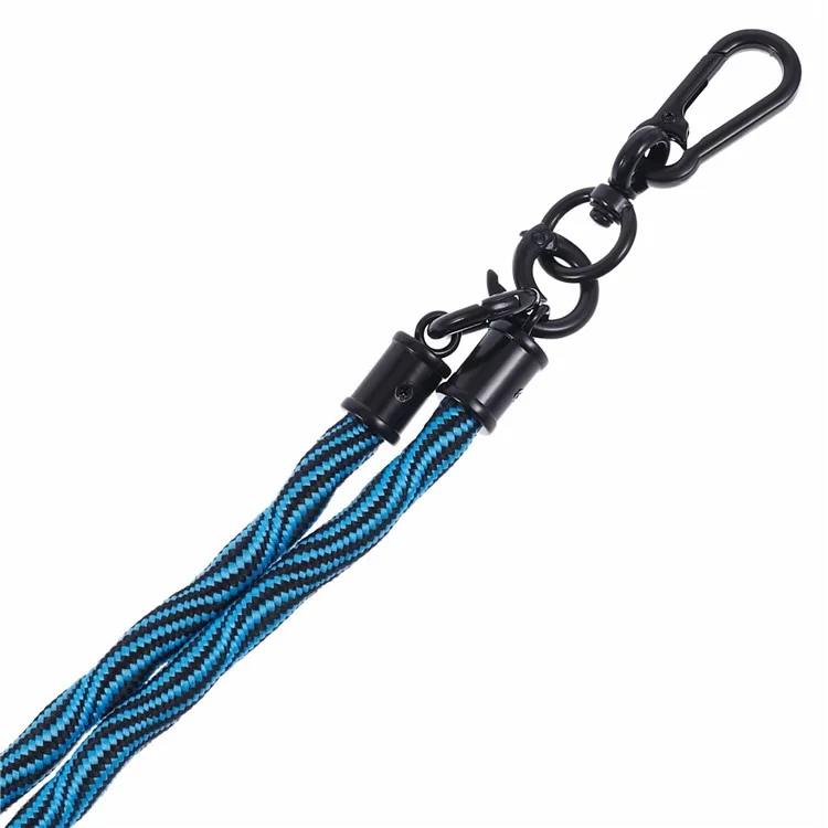 Sangle de téléphone universel de 8 mm S-Texture Neck Strap Rope avec patch - Bleu