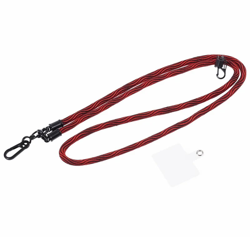 8 mm Universal Phone Lanyard Strap S-Texture Nackengurt mit Patch - Rot