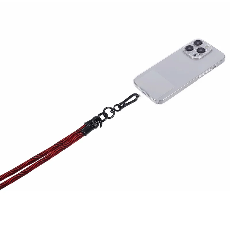 8 mm Universal Phone Lanyard Strap S-Texture Nackengurt mit Patch - Rot