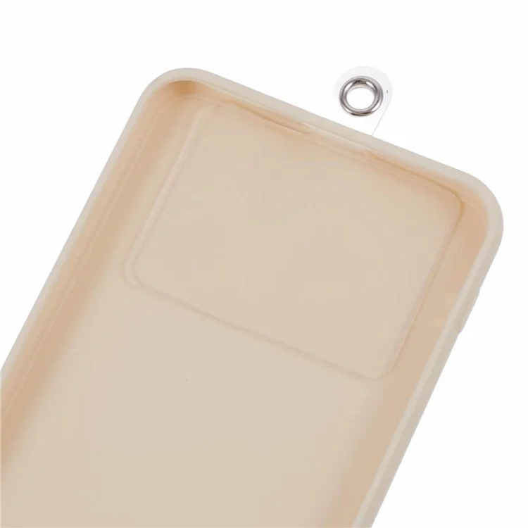 Cinturino per Telefono Stile A 8 mm Universale Cordino per Cellulare in Nylon con Patch Trasparente - Bianco
