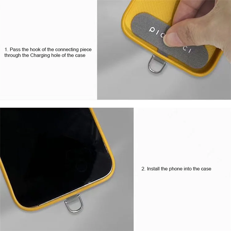 PICOCICI Catena per cellulare a forma di lampadina di moda Cinturino da polso con perline - 1 