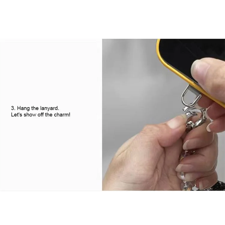PICOCICI Catena per cellulare a forma di lampadina di moda Cinturino da polso con perline - 1 