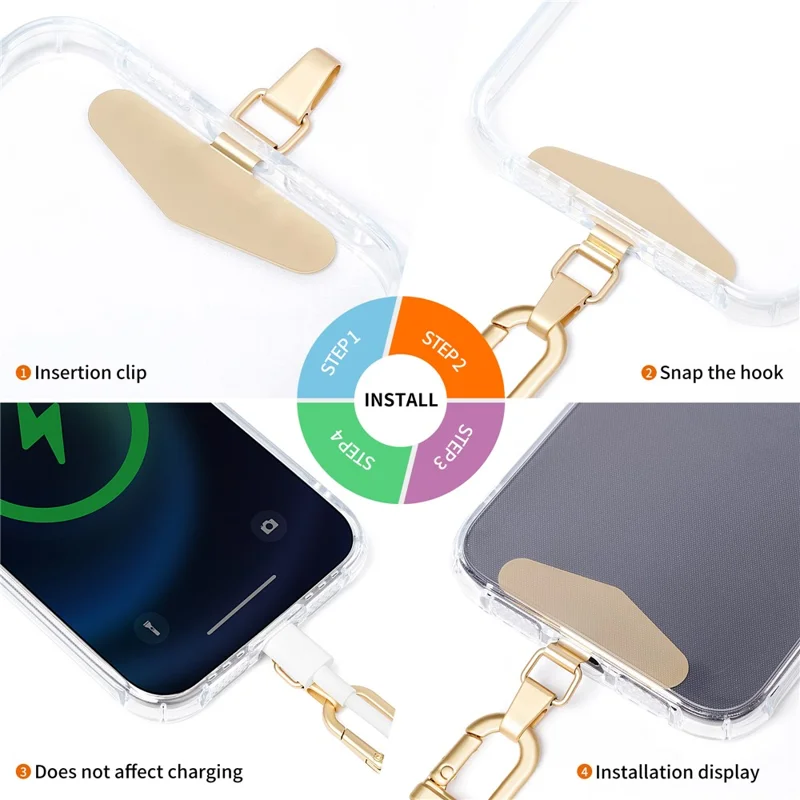 حبل هاتف تصميم LEEU 160 سم قابل للتعديل حزام هاتف عبر الجسم مع وسادة - رمادي
