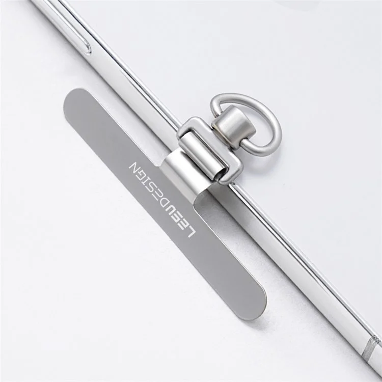LEEU DESIGN Slim Phone Tether Tabs Anti-Lost 360-Degree Rotating Metal Safety Patch for Phone Case Lanyard - Silver