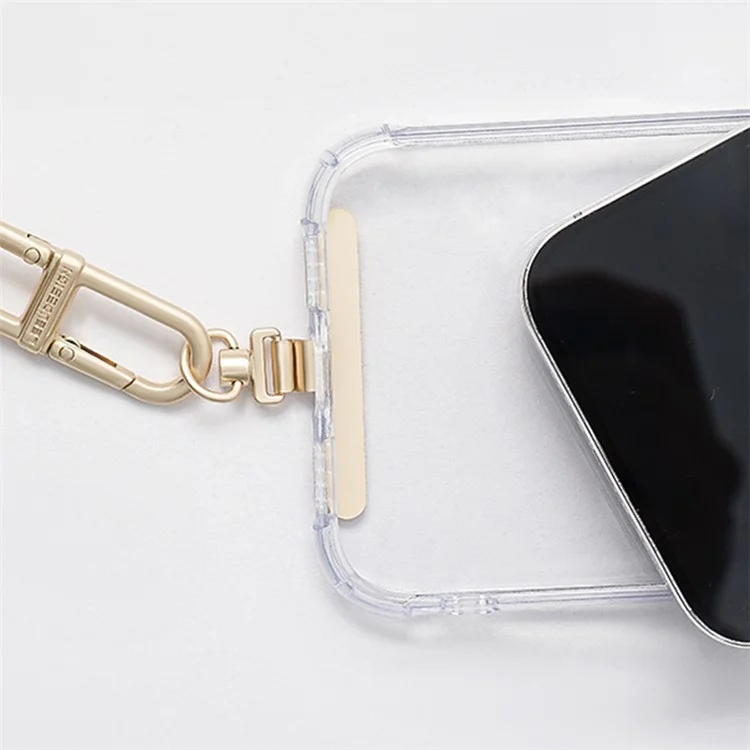 LEEU DESIGN Slim Phone Tether Tabs Anti-Lost 360-Degree Rotating Metal Safety Patch for Phone Case Lanyard - Silver