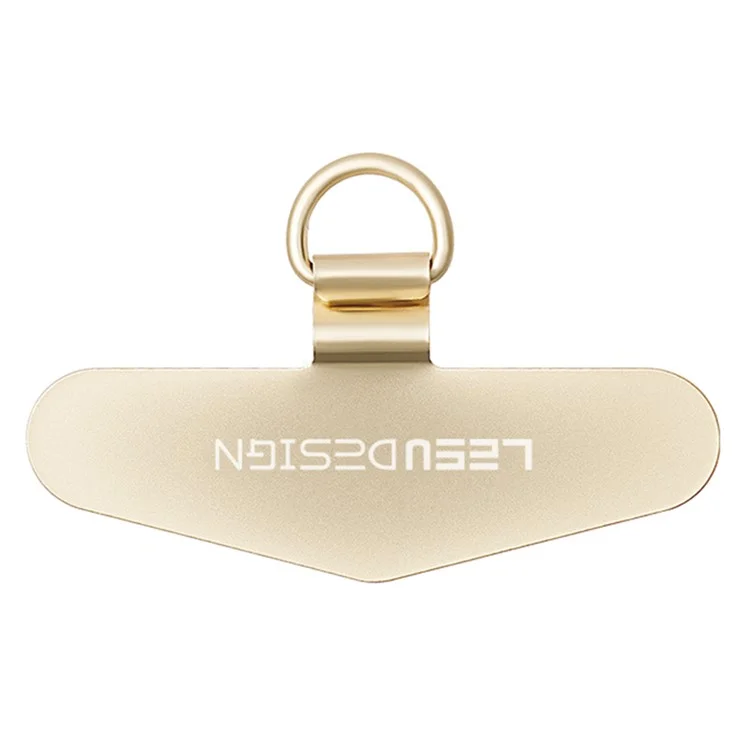 LEEU DESIGN Lanière de téléphone Tether Tab Patch en métal universel avec boucle - Or