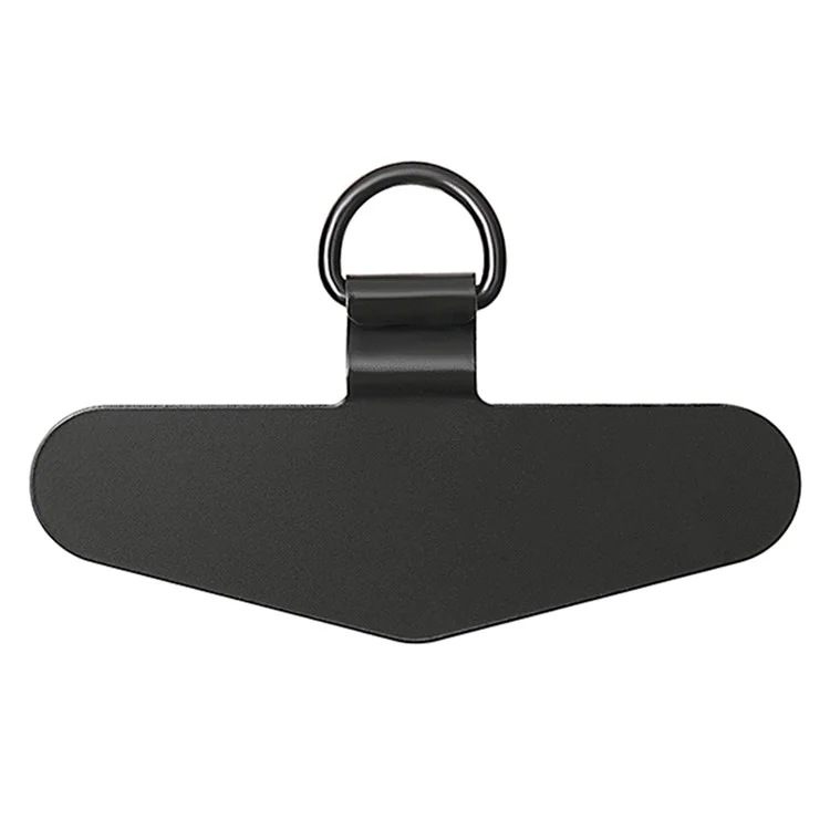 D-Ring Phone Tether Tab Universal Metal Patch Pad for Phone Lanyard Strap - Black