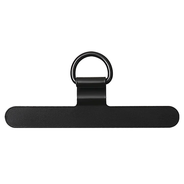 D-Buckle Phone Tether Tab Crossbody Phone Lanyard Pad Universal Metal Phone Strap Patch - Negro