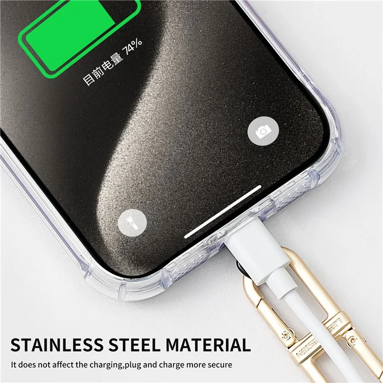 D-Buckle Phone Tether Tab Crossbody Phone Lanyard Pad Universal Metal Phone Strap Patch - Negro