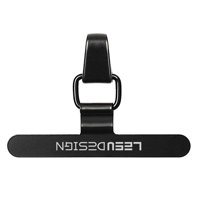 LEEU DESIGN Slim Phone Tether Tabs Anti-Lost Metal Safety Patch mit Schnalle für Handyhülle Lanyard - Schwarz
