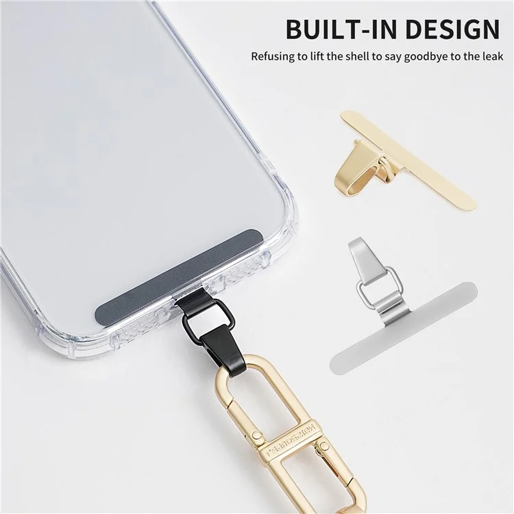 LEEU DESIGN Metal Phone Tether Tabs Universal Phone Lanyard Replacement Part - Black