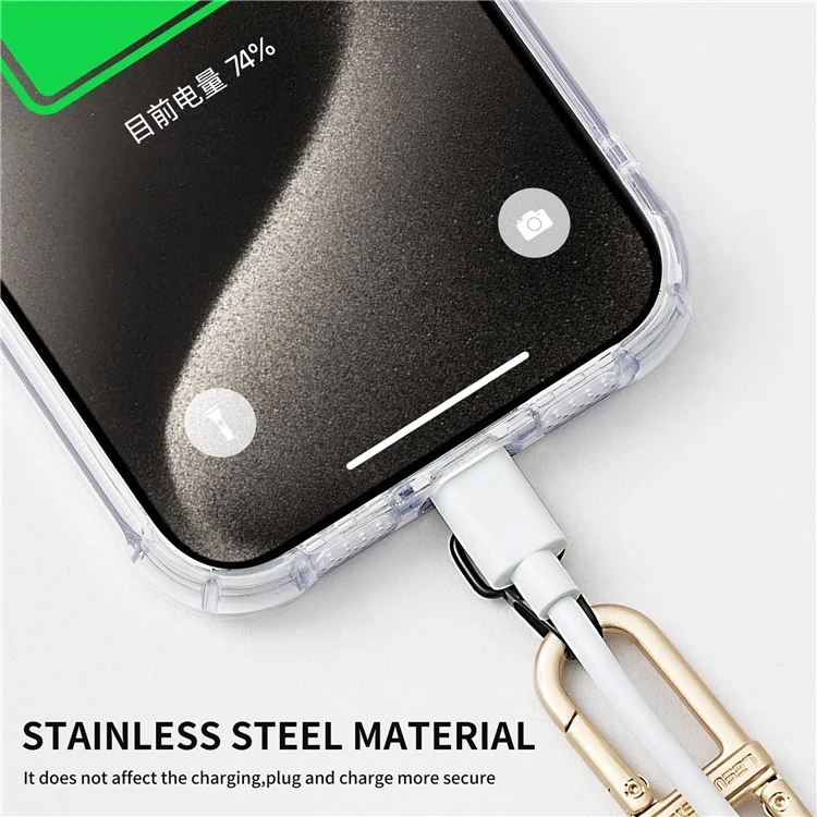 LEEU DESIGN Metal Phone Tether Tabs Universal Phone Lanyard Replacement Part - Black