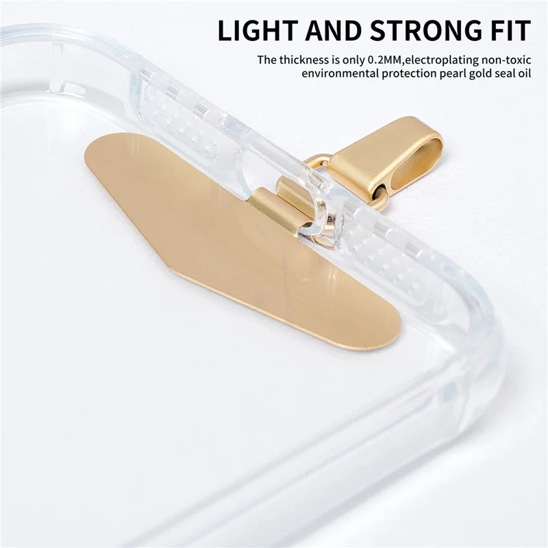 Uniwersalna Metalowa Nakładka w Kształcie Trójkąta do Paska na Telefon - Złota