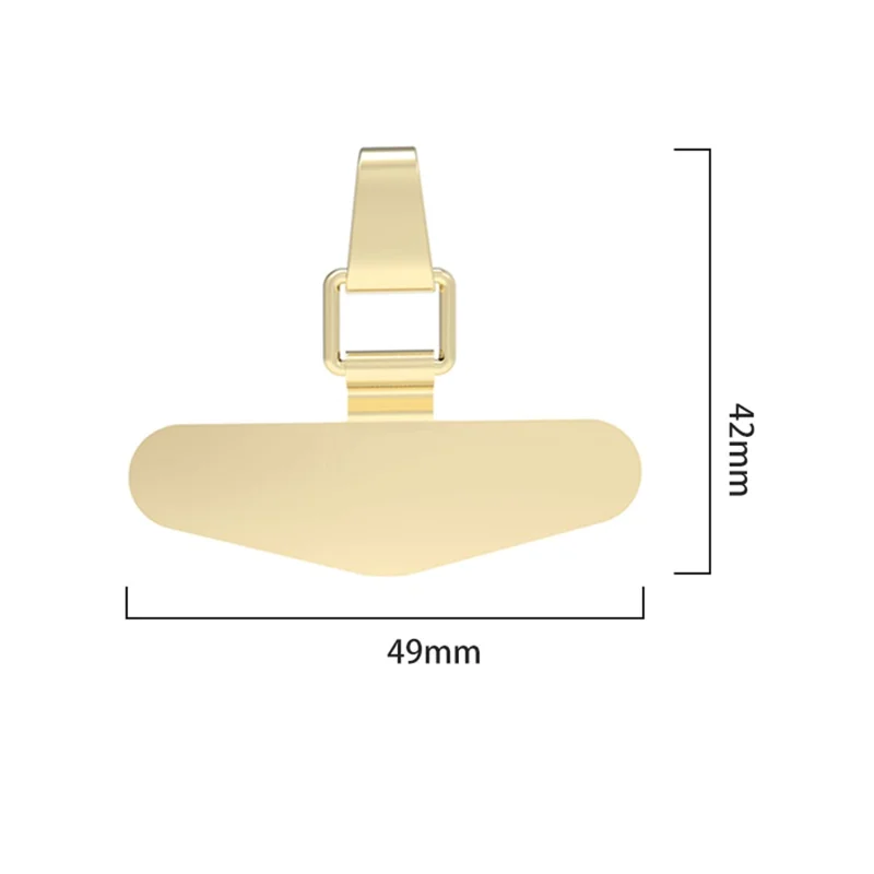 Uniwersalna Metalowa Nakładka w Kształcie Trójkąta do Paska na Telefon - Złota