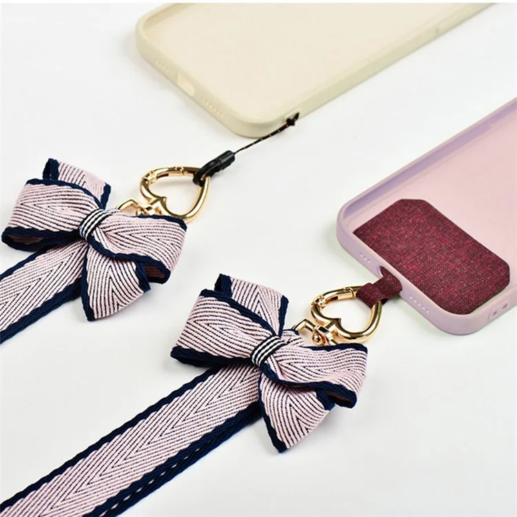 Phone Tether Tab Neck Strap Phone Lanyard Replacement Part - Pink+Wine Red