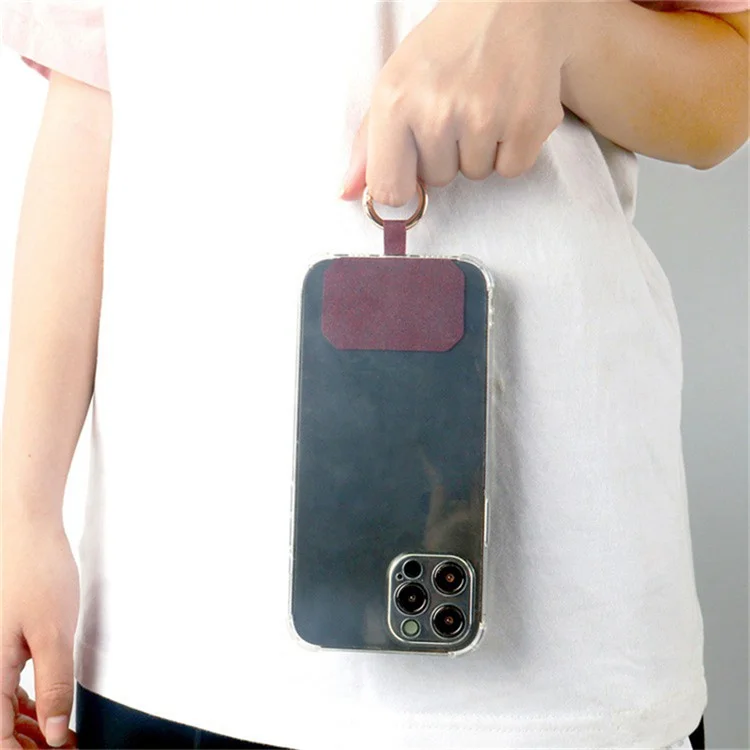 Phone Tether Tab Neck Strap Phone Lanyard Replacement Part - Pink+Wine Red