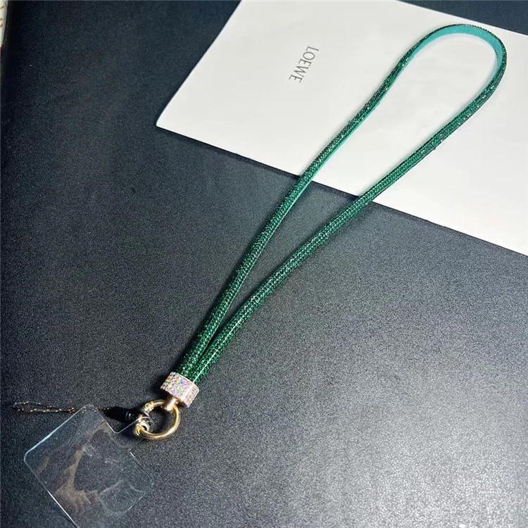 Sangle de téléphone portable Crossbody de 120 cm avec languette de fixation clignotante à strass - Style A