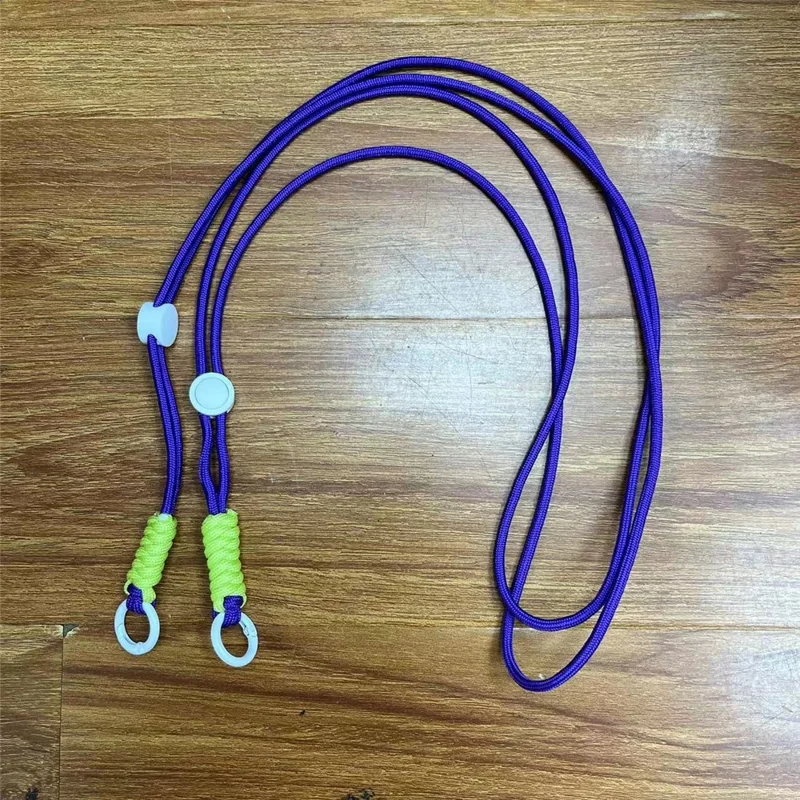 Chaîne de téléphone portable universelle de 100 cm avec corde à double brin et languette de retenue - Style E