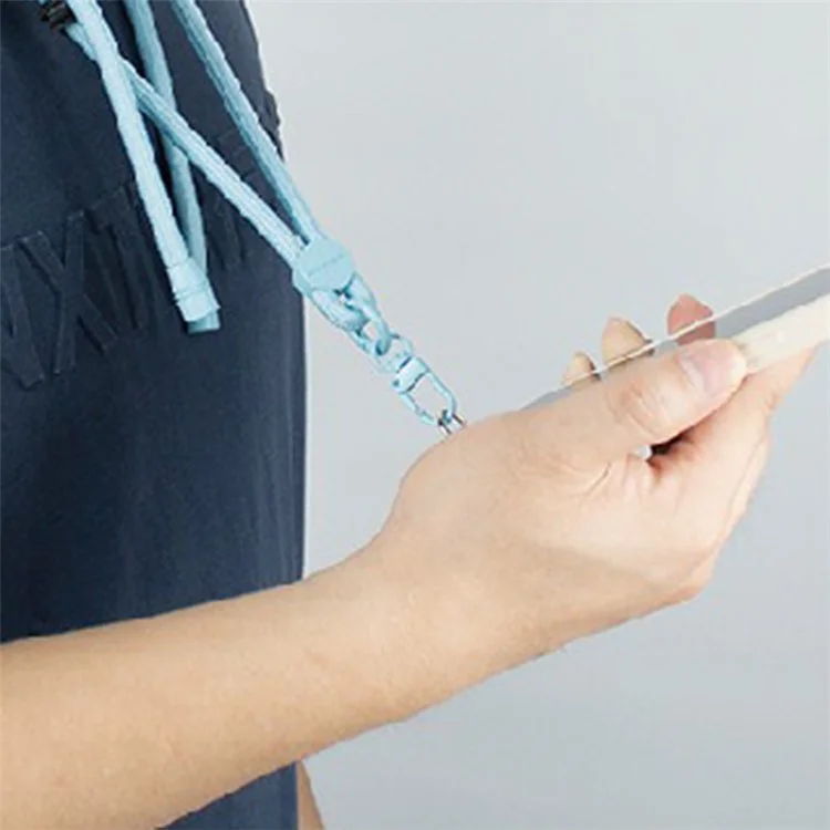 JOYSCOMM JB Serie 7 mm runder Seil-Umhänge-Handyhals-Lanyard-Schultergurt mit Tether-Tab, Länge: 150 cm - Armeegrün