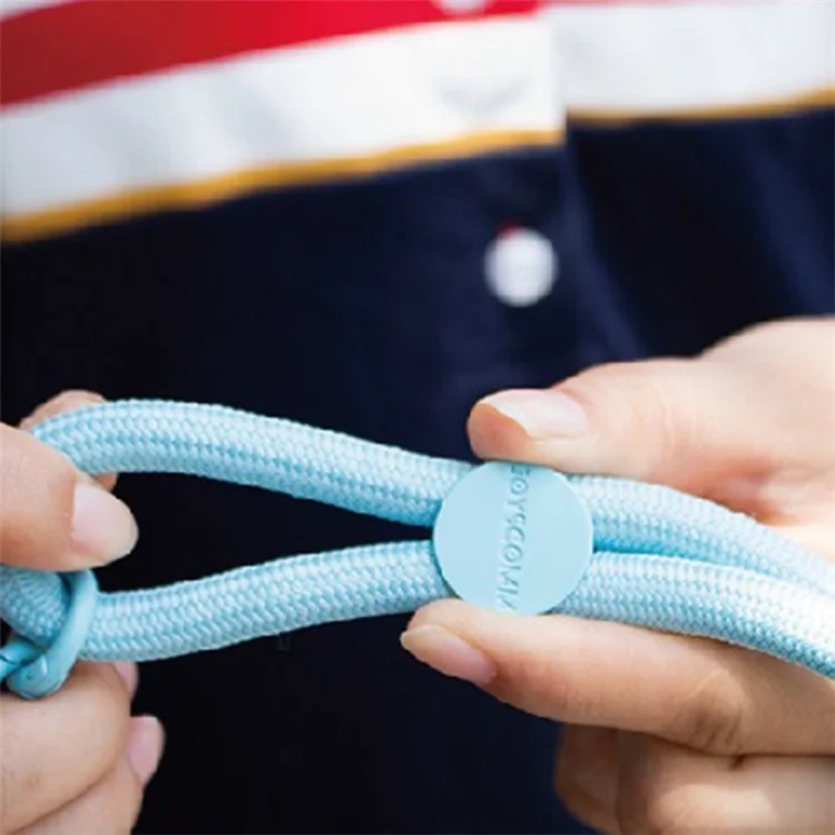 JOYSCOMM JB Serie 7 mm runder Seil-Umhänge-Handyhals-Lanyard-Schultergurt mit Tether-Tab, Länge: 150 cm - Armeegrün
