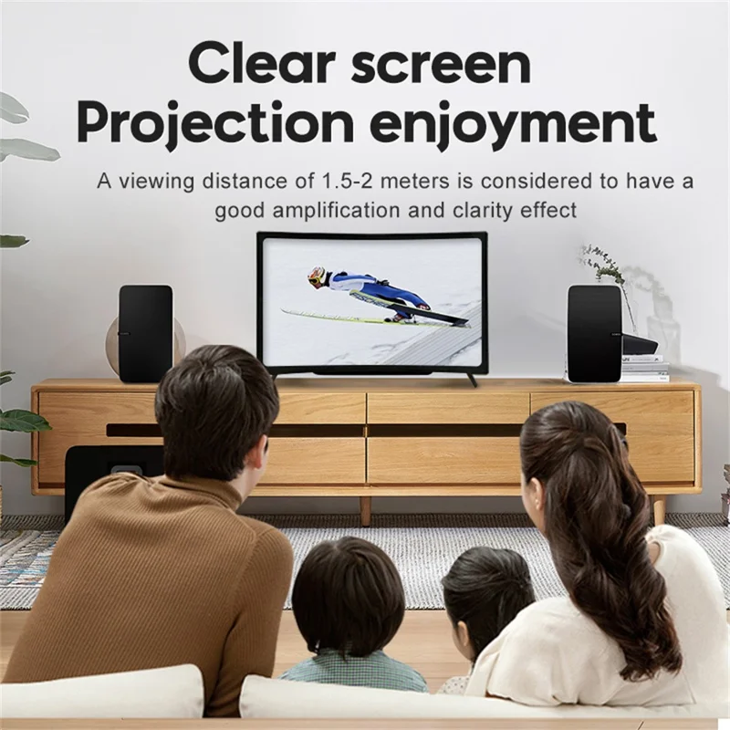 Ingranditore di schermo per telefono 14 pollici Ultra HD Schermo curvo Amplificatore 3D Supporto a staffa pigra