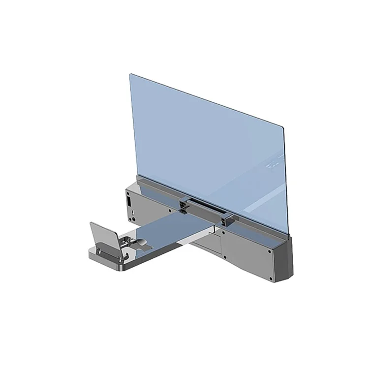 Tela Amplificadora de Telefone Móvel 3D de 12 Polegadas, Dobrável, HD, em Acrílico, com Caixa de Som Bluetooth Estéreo