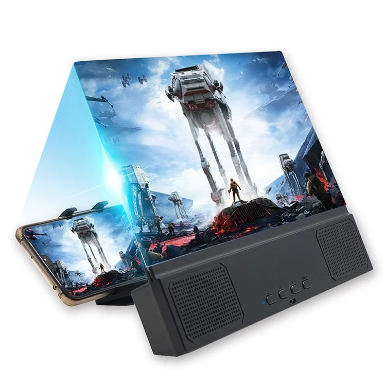 L2 12 inch Mobile Phone Screen Amplifier with Stereo Bluetooth-compatible Speaker Eyes Protection Video Screen Magnifier