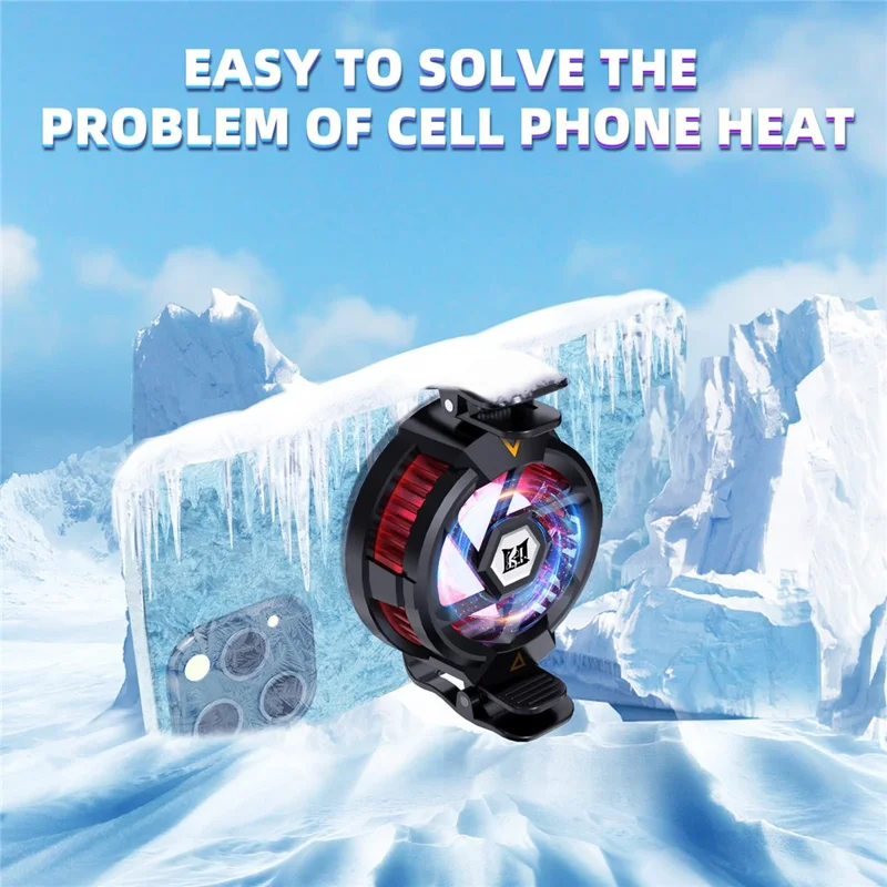 N5 Magnetic Phone Back Radiator Cellphone Gaming Heat Dissipation Cooler Fan with Detachable Clips