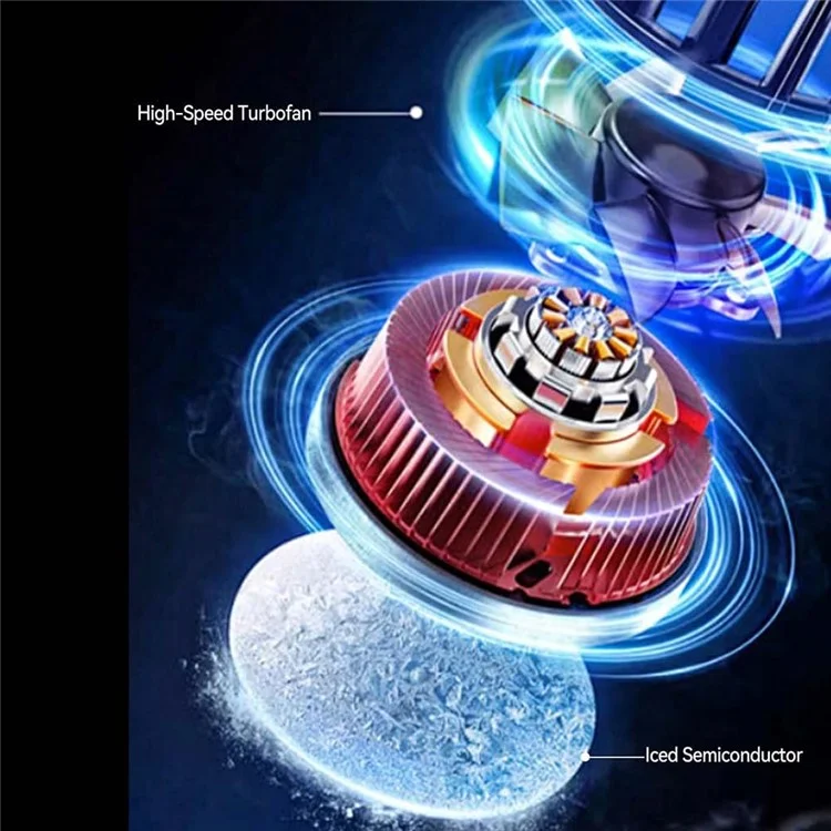 X76 Mobiltelefon Halbleiter -kühllüfter Mit RGB Lighting Magnetic Attraction Abnehmbarer Clip USB -spiel Und Spiel Für Spiele