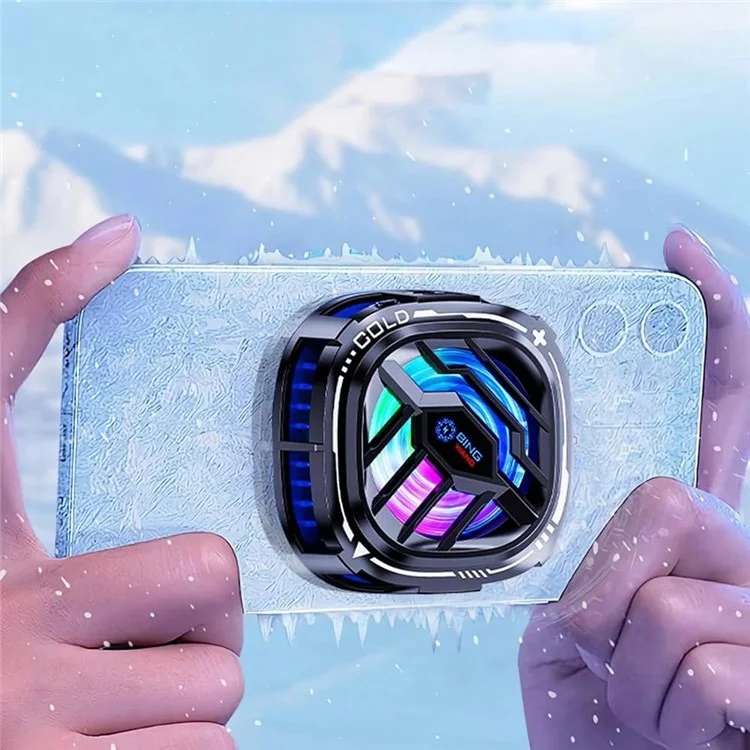 X76 Mobiltelefon Halbleiter -kühllüfter Mit RGB Lighting Magnetic Attraction Abnehmbarer Clip USB -spiel Und Spiel Für Spiele