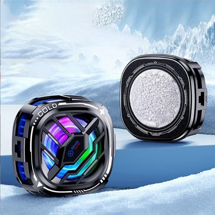 X76 Mobiltelefon Halbleiter -kühllüfter Mit RGB Lighting Magnetic Attraction Abnehmbarer Clip USB -spiel Und Spiel Für Spiele