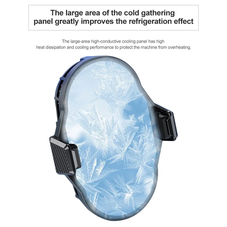 X53 Professional Cell Phone ETC Semiconductor Cooling Fan mit Doppellüftern, verstellbaren Winkeln, geringer Geräuschentwicklung und Clip für die meisten Telefone, Live-Streaming