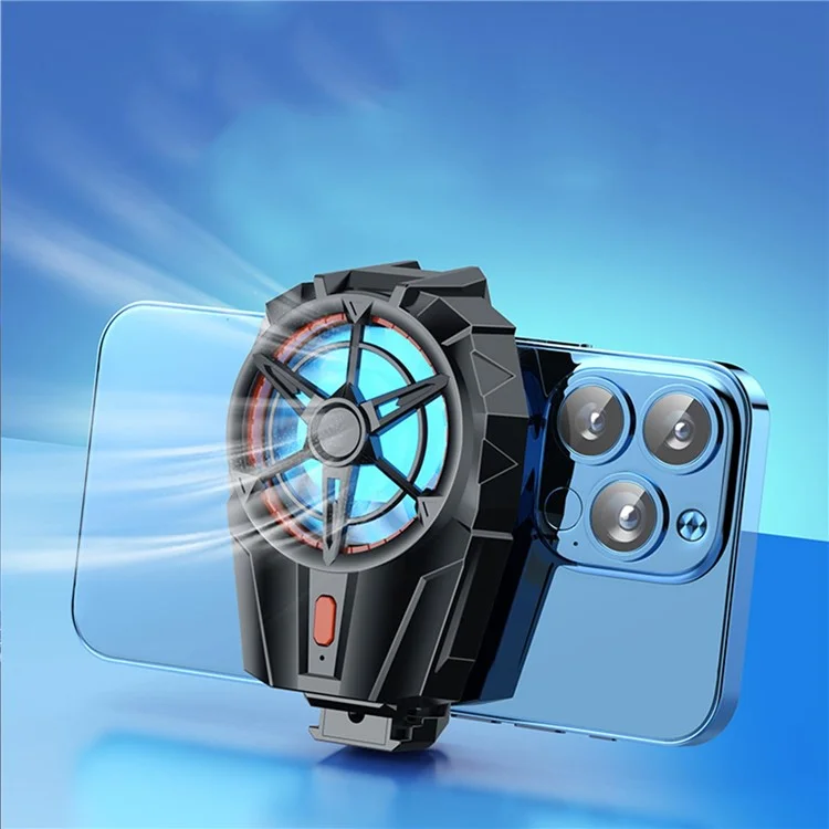 Ventilador de Enfriamiento de Teléfono Celular X52 Fregadero de Calor Portátil Con 3 Engranajes de Enfriamiento Ajustables Carga Inalámbrica Clip Para Juegos