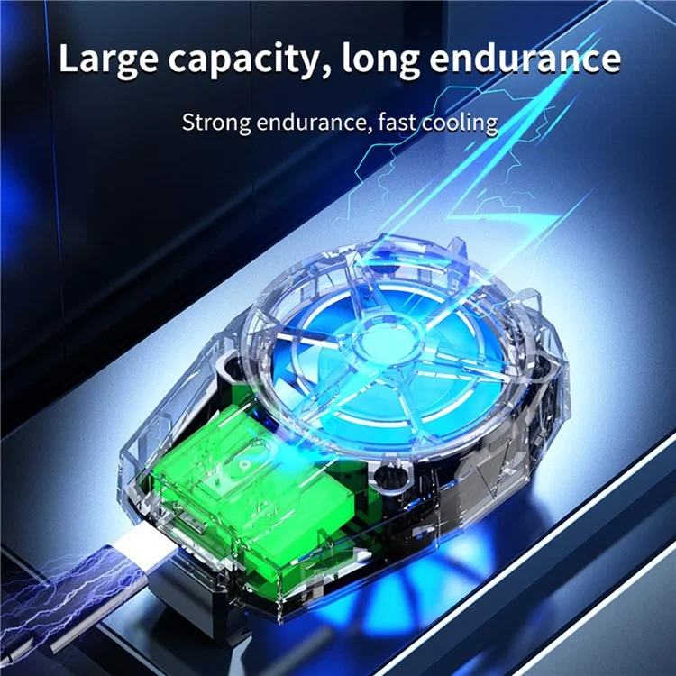 Ventilador de Enfriamiento de Teléfono Celular X52 Fregadero de Calor Portátil Con 3 Engranajes de Enfriamiento Ajustables Carga Inalámbrica Clip Para Juegos