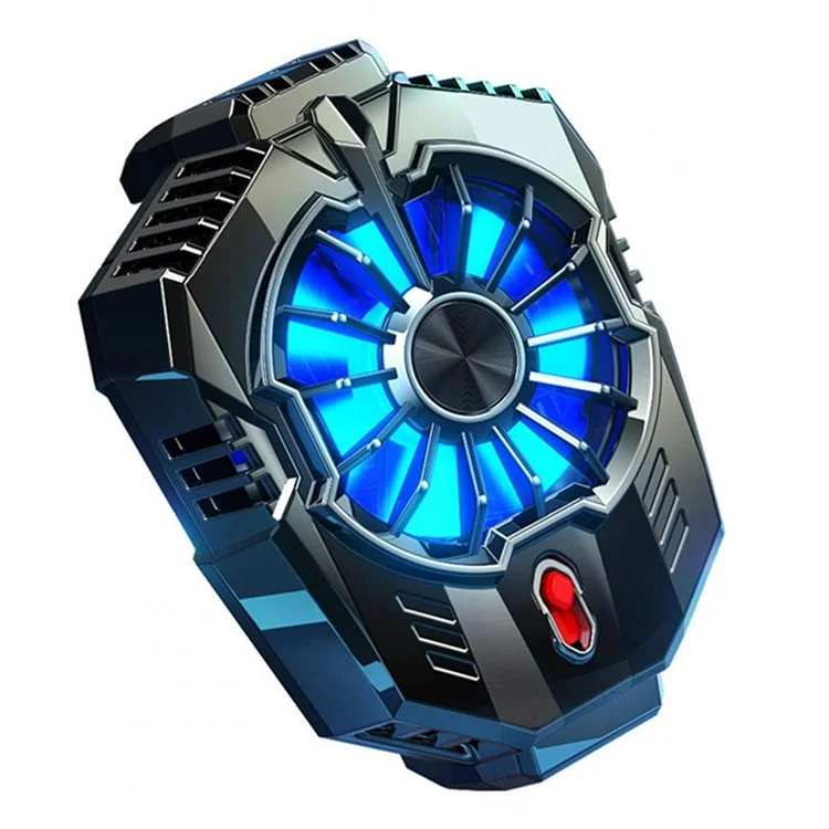 X20 Cell Phone Heat Sink Semiconductor Cooling Fan with 2 Stages Adjustment Low Noise Back Clip for Gaming - Tarnish