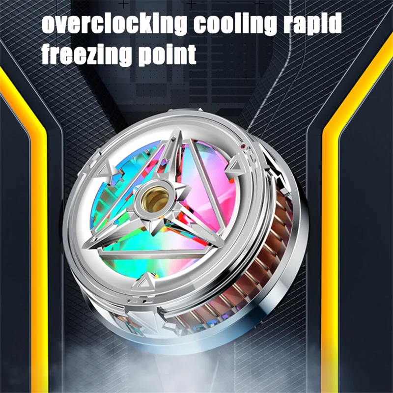 X18 Cell Phone Cooler Magnetic Heat Sink Mobile Phone Radiator with Screw Interface for Live Streaming Gaming - Silver
