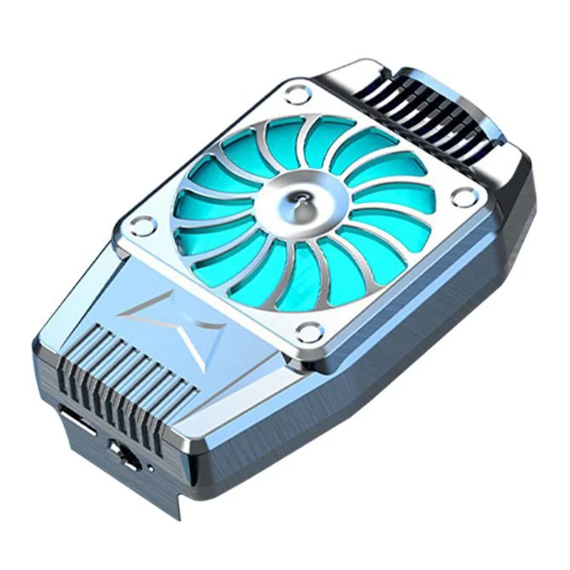 H15 Rechargeable Phone Back Radiator Semiconductor Cellphone Gaming Heat Dissipation Cooler Fan - Silver