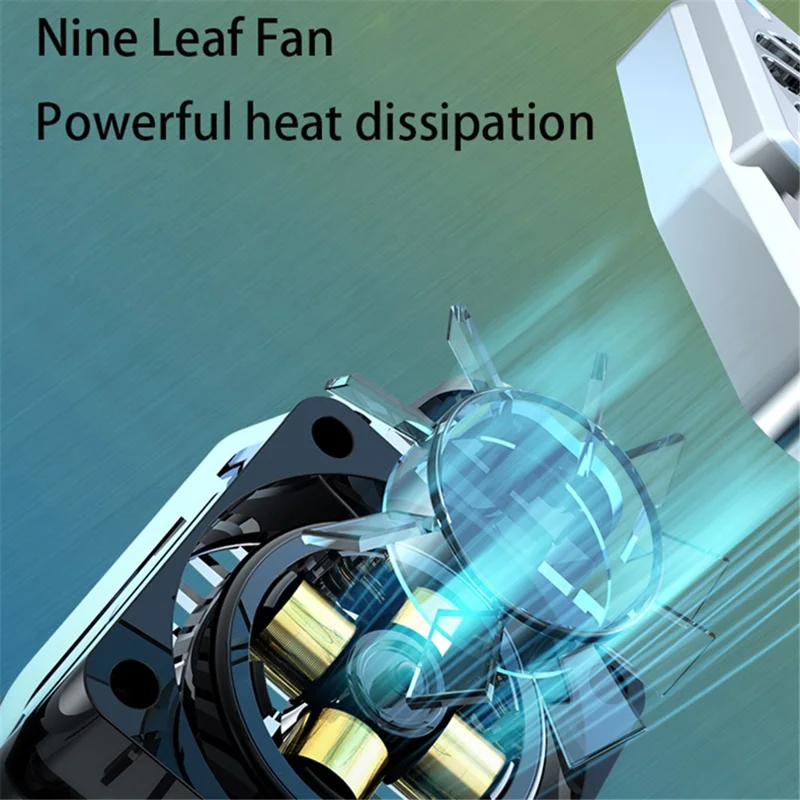 H15 Rechargeable Phone Back Radiator Semiconductor Cellphone Gaming Heat Dissipation Cooler Fan - Silver