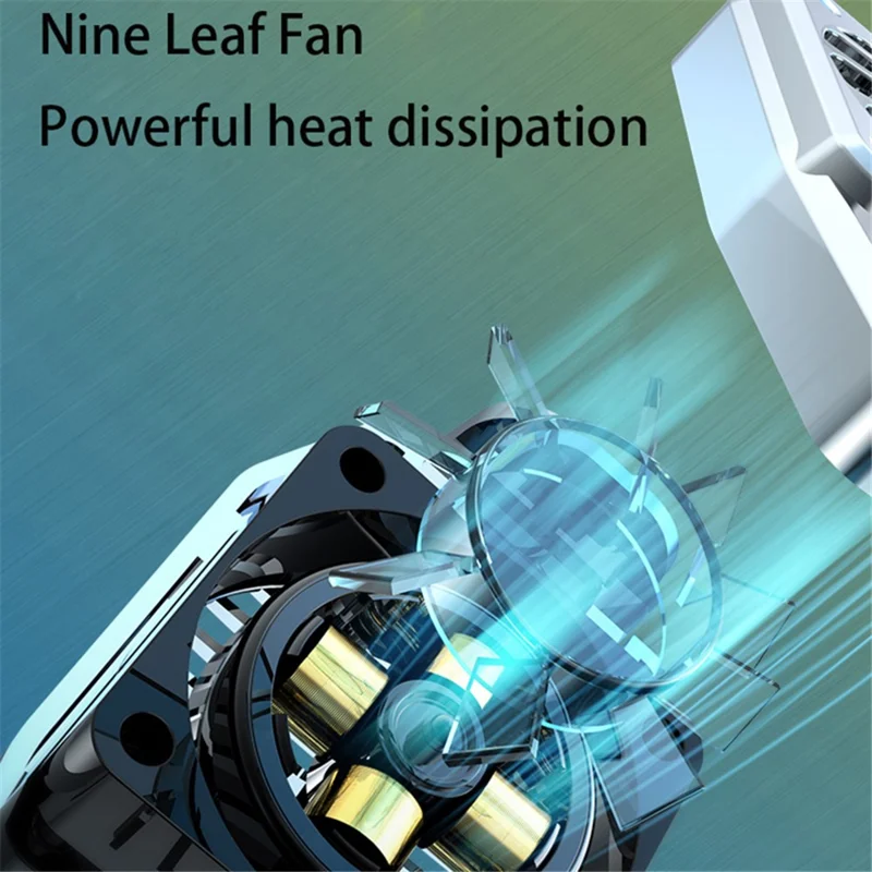 H15 Cable Plug-In Phone Back Radiator Semiconductor Cellphone Gaming Heat Dissipation Cooler Fan - Silver