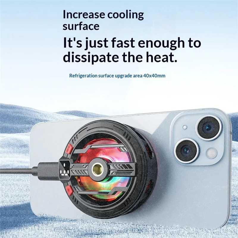 S01 Magnetic Phone Cooler TEC Semiconductor Gaming Heat Sink Fan Clip-On Mobile Radiator for Live Streaming - White