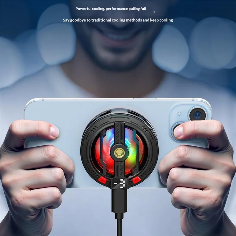 S01 Magnetic Phone Cooler TEC Semiconductor Gaming Heat Sink Fan Clip-On Mobile Radiator for Live Streaming - White