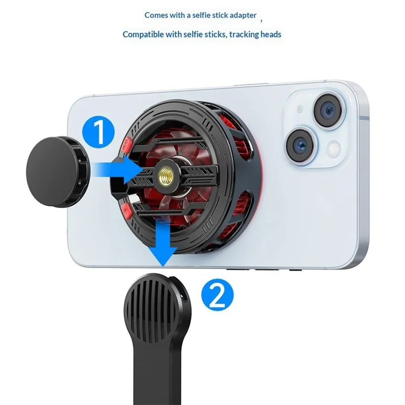 S01 Magnetic Phone Cooler TEC Semiconductor Gaming Heat Sink Fan Clip-On Mobile Radiator for Live Streaming - White