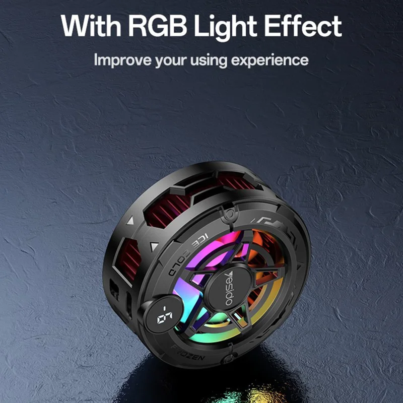 YESIDO C226 Halvlederkøling til Telefon, Magnetisk Ringdesign, RGB LED Temperaturskærm, Gamingradiator