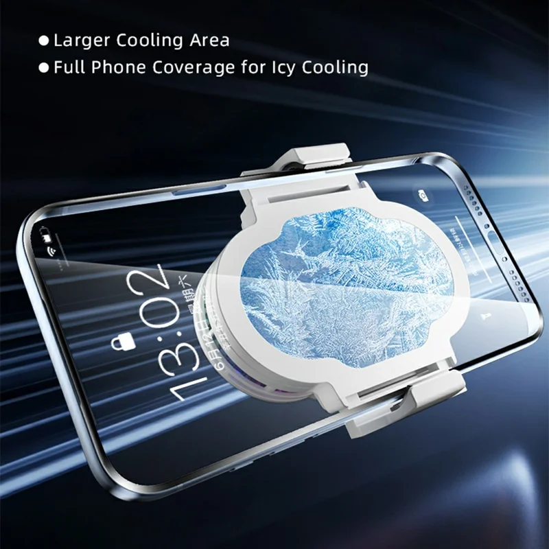 SL75 Phone Cooler 3A 5V Dual-Fan Cooling 3 Modes Retractable Clamp for Mobile Live Streaming - Black