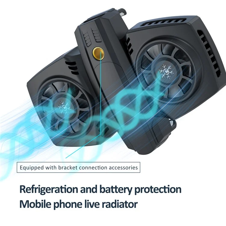 K4A Mobile Phone Radiateur Refroidir Ventilateur Smartphone en Direct Streaming Time Dissipation Colder