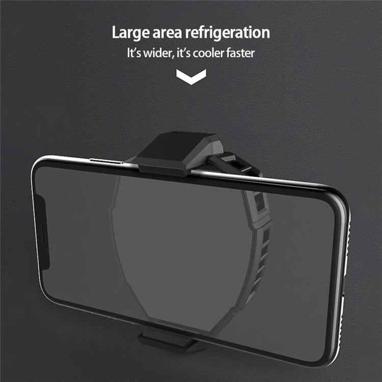 MEMO DL05 Lightweight Mobile Phone Cooler Cooling Fan Portable Cell Phone Radiator with LED Screen for iPhone Samsung Huawei Xiaomi - Black