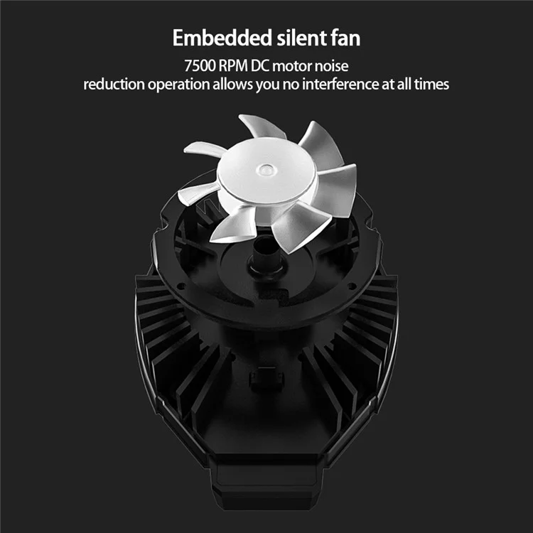 MEMO DL05 Léger Refroidisseur de Téléphone Portable Ventilateur de Refroidissement Portable Radiateur de Téléphone Portable avec Écran LED pour iPhone Samsung Huawei Xiaomi - Noir